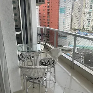 Ap De Fundos Em Beira Mar Com Garagem, Wifi E Tv A Cabo Apartamento Balneário Camboriú